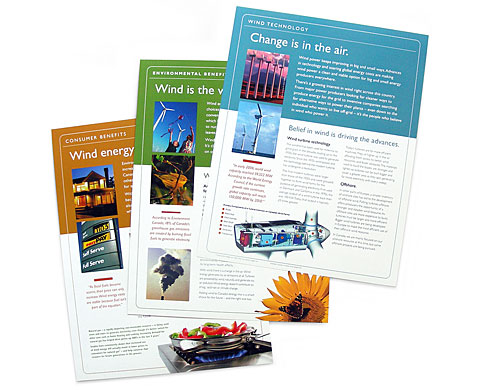 Wind energy information kit for the Canadian wind energy association (CanWEA) designed by design hq inc.