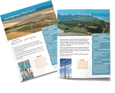 CanWEA North Cape wind farm and summerview wind farm case studies designed by design hq inc.