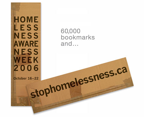 homelessness awareness week bookmarks distributed throug vancouver public libraries