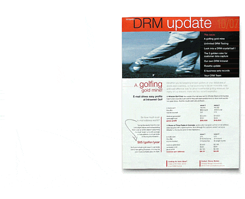 the direct response marketing newsletter for intrawest resort managers designed by design hq inc.