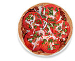 a Tortilla pizza - one of the feature recipes in the OneTouch Gold brochure designed by design hq inc.