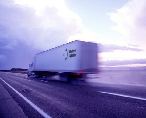 western logistics truck markings