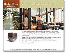 home page for bridge house at point no point designed by design hq inc.