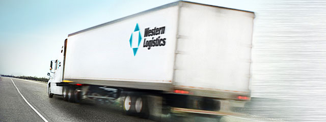 diagram of western logistics truck markings designed by design hq inc.