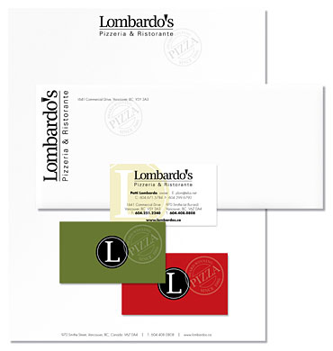 lombardo's stationery designed by design hq inc.