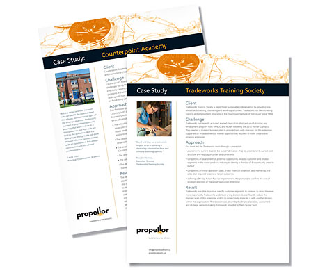 case studies for Propellor Social Enterprise Advisors