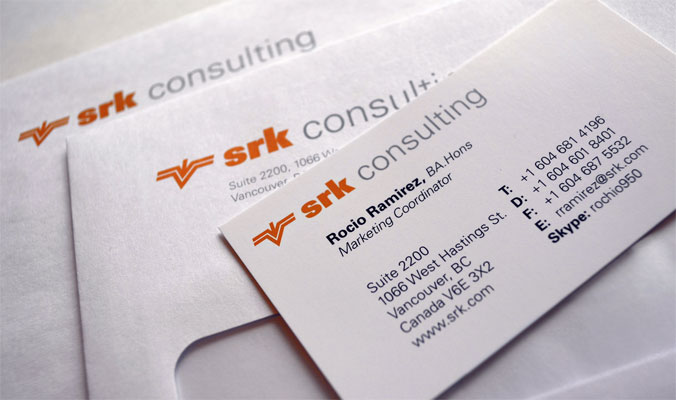 SRK Consulting rebranding materials