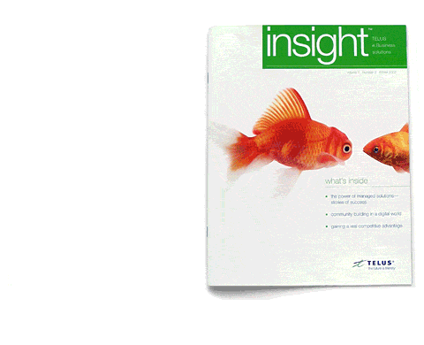Telus Insight magazine designed by design hq inc.