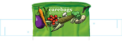 dieline for carebags retail package